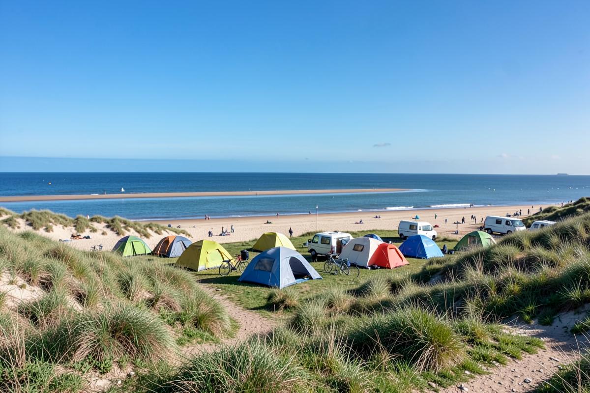 Solig campingplats i Nederländerna