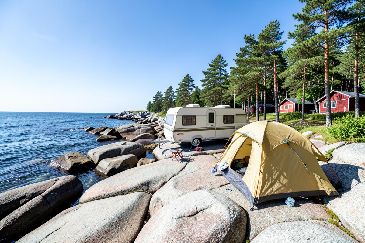 Solig campingplats i Sverige